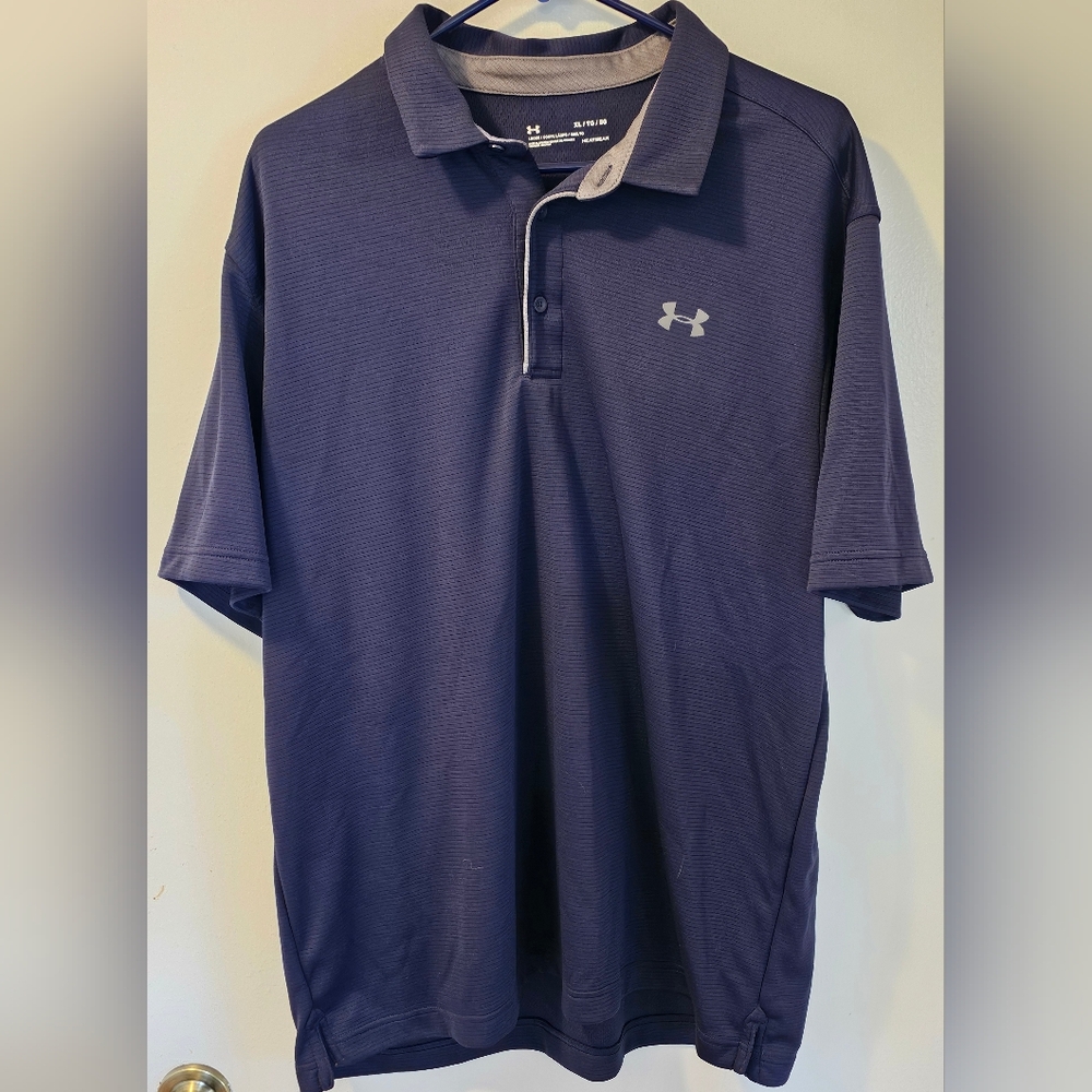 Under Armour Heatgear Loose Polo Shirt Short Sleeve Blue Men’s XL